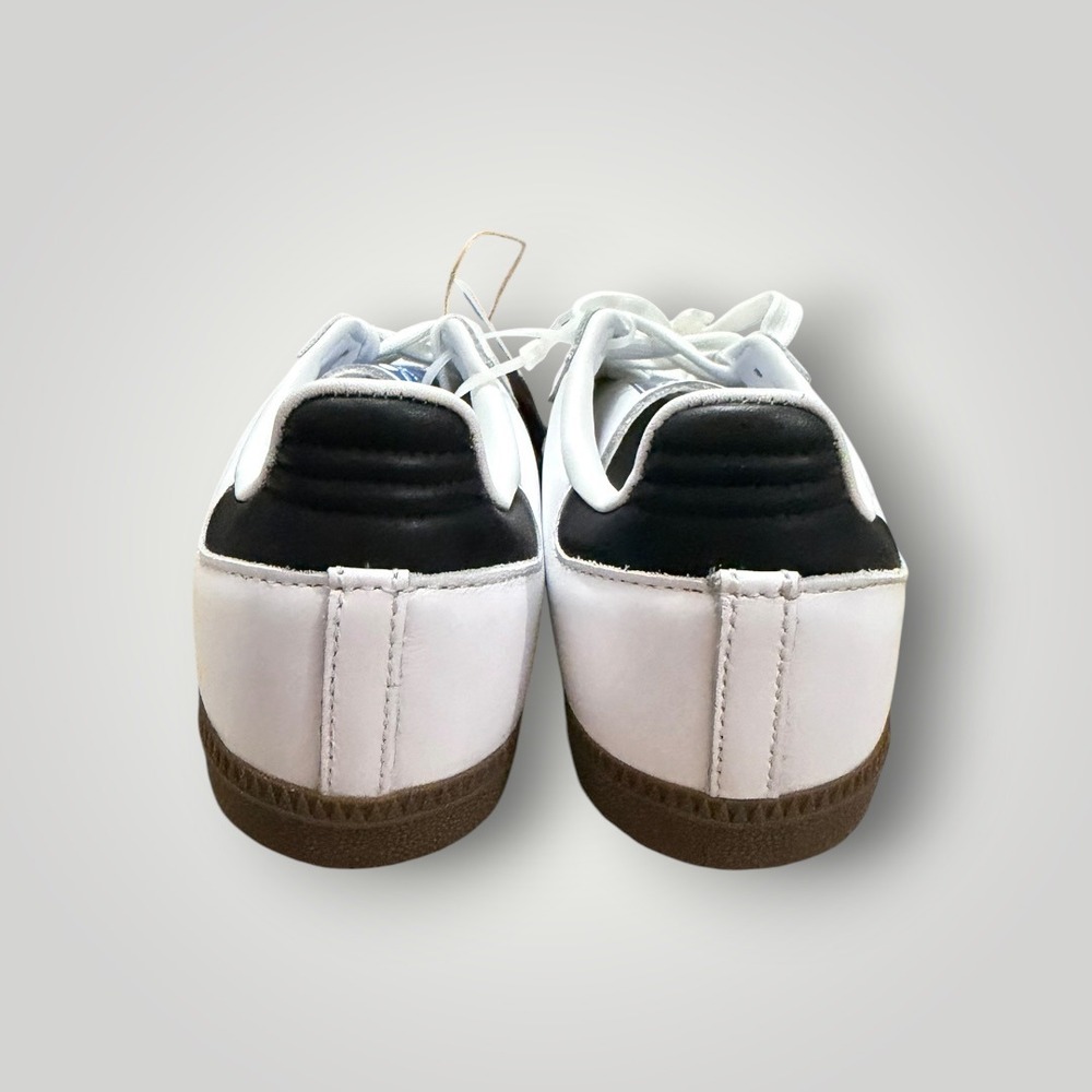 Adidas Samba OG Sneaker Women 5 (fits 6) White Leather Gum Sole Streetwear Retro - Picture 6 of 9